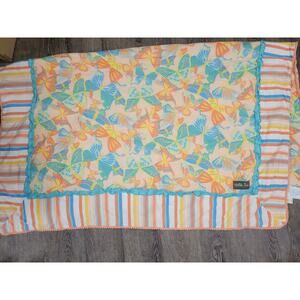 Matilda Jane You Give Me Butterflies Promo Blanket Quilt Nursery Lap Blue Pink